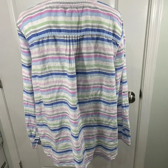 Talbots Striped Long Sleeve Shirt Size XL CB-114 - Picture 7 of 7